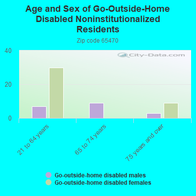 Age and Sex of Go-Outside-Home Disabled Noninstitutionalized Residents