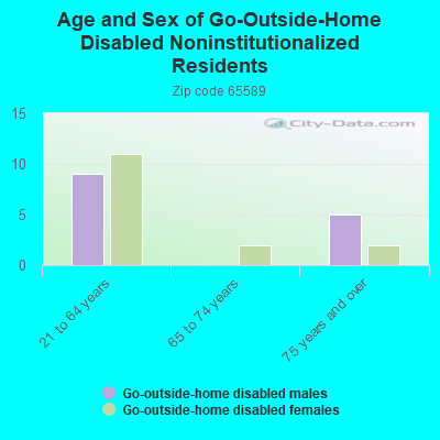 Age and Sex of Go-Outside-Home Disabled Noninstitutionalized Residents