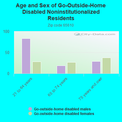 Age and Sex of Go-Outside-Home Disabled Noninstitutionalized Residents