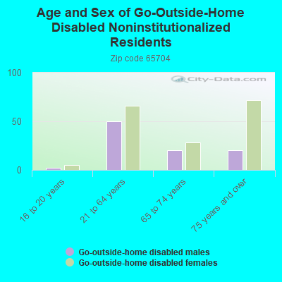 Age and Sex of Go-Outside-Home Disabled Noninstitutionalized Residents