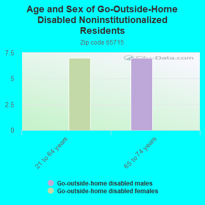 Age and Sex of Go-Outside-Home Disabled Noninstitutionalized Residents