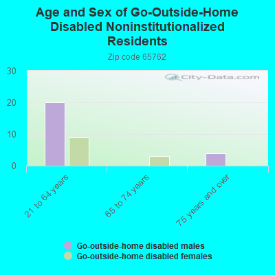 Age and Sex of Go-Outside-Home Disabled Noninstitutionalized Residents