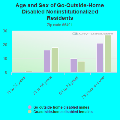 Age and Sex of Go-Outside-Home Disabled Noninstitutionalized Residents