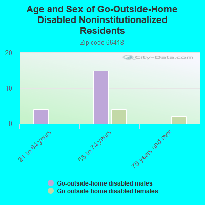 Age and Sex of Go-Outside-Home Disabled Noninstitutionalized Residents