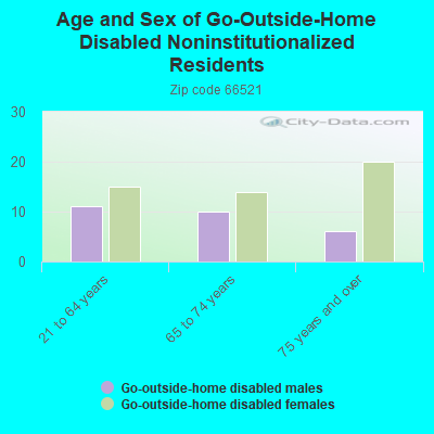 Age and Sex of Go-Outside-Home Disabled Noninstitutionalized Residents