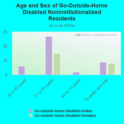 Age and Sex of Go-Outside-Home Disabled Noninstitutionalized Residents