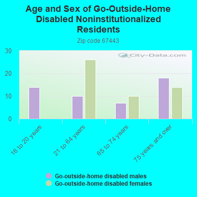 Age and Sex of Go-Outside-Home Disabled Noninstitutionalized Residents