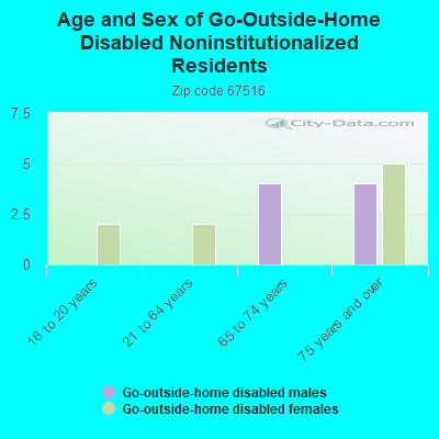 Age and Sex of Go-Outside-Home Disabled Noninstitutionalized Residents