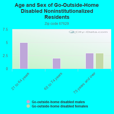 Age and Sex of Go-Outside-Home Disabled Noninstitutionalized Residents