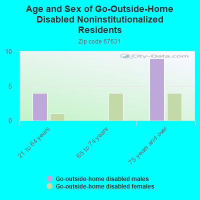 Age and Sex of Go-Outside-Home Disabled Noninstitutionalized Residents