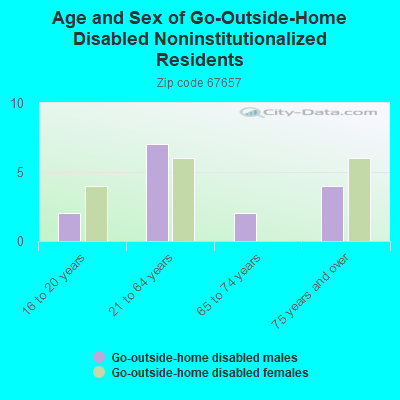 Age and Sex of Go-Outside-Home Disabled Noninstitutionalized Residents