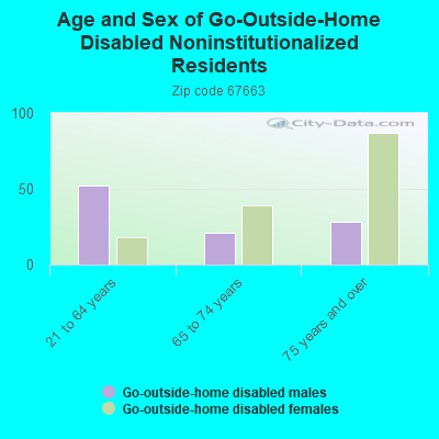 Age and Sex of Go-Outside-Home Disabled Noninstitutionalized Residents