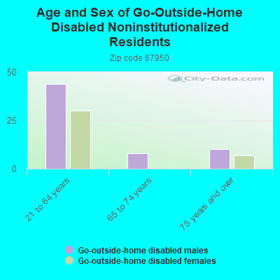 Age and Sex of Go-Outside-Home Disabled Noninstitutionalized Residents