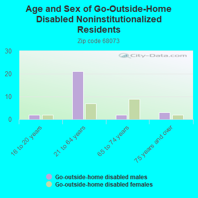 Age and Sex of Go-Outside-Home Disabled Noninstitutionalized Residents