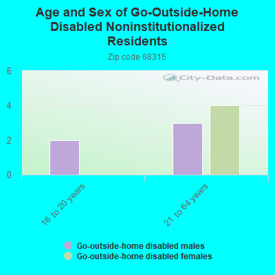 Age and Sex of Go-Outside-Home Disabled Noninstitutionalized Residents