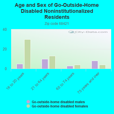 Age and Sex of Go-Outside-Home Disabled Noninstitutionalized Residents