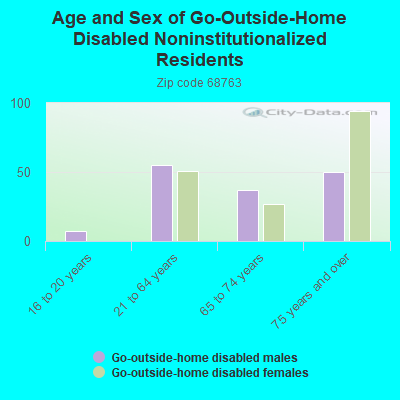 Age and Sex of Go-Outside-Home Disabled Noninstitutionalized Residents