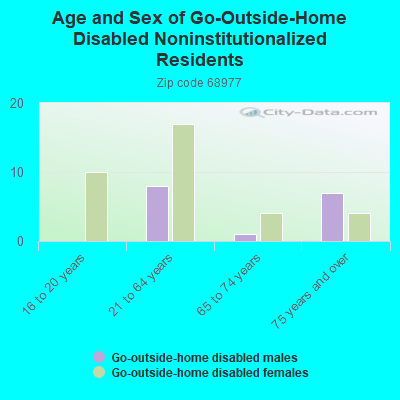 Age and Sex of Go-Outside-Home Disabled Noninstitutionalized Residents