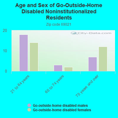 Age and Sex of Go-Outside-Home Disabled Noninstitutionalized Residents