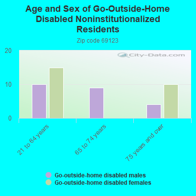 Age and Sex of Go-Outside-Home Disabled Noninstitutionalized Residents