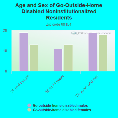 Age and Sex of Go-Outside-Home Disabled Noninstitutionalized Residents