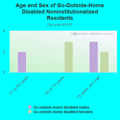 Age and Sex of Go-Outside-Home Disabled Noninstitutionalized Residents