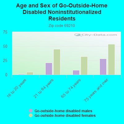 Age and Sex of Go-Outside-Home Disabled Noninstitutionalized Residents