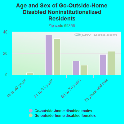 Age and Sex of Go-Outside-Home Disabled Noninstitutionalized Residents