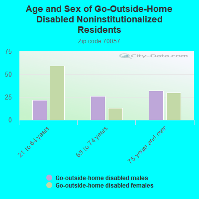 Age and Sex of Go-Outside-Home Disabled Noninstitutionalized Residents