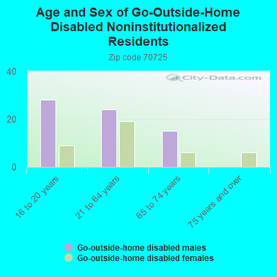 Age and Sex of Go-Outside-Home Disabled Noninstitutionalized Residents