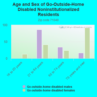 Age and Sex of Go-Outside-Home Disabled Noninstitutionalized Residents