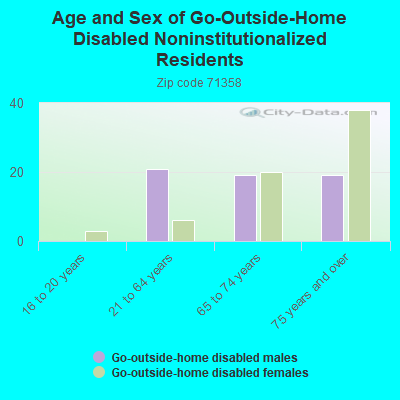 Age and Sex of Go-Outside-Home Disabled Noninstitutionalized Residents