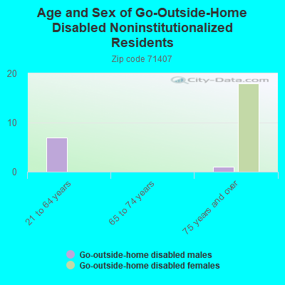 Age and Sex of Go-Outside-Home Disabled Noninstitutionalized Residents