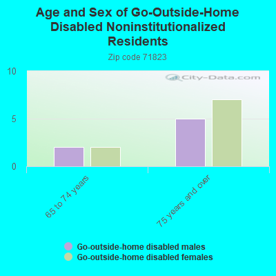 Age and Sex of Go-Outside-Home Disabled Noninstitutionalized Residents