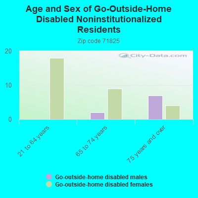 Age and Sex of Go-Outside-Home Disabled Noninstitutionalized Residents