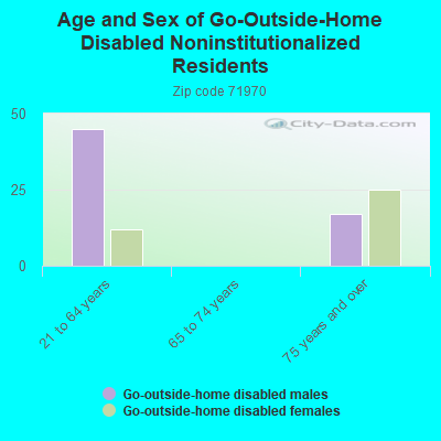 Age and Sex of Go-Outside-Home Disabled Noninstitutionalized Residents