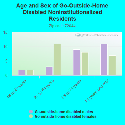 Age and Sex of Go-Outside-Home Disabled Noninstitutionalized Residents