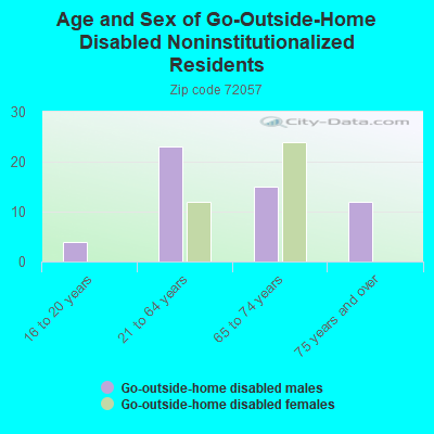 Age and Sex of Go-Outside-Home Disabled Noninstitutionalized Residents