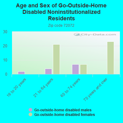 Age and Sex of Go-Outside-Home Disabled Noninstitutionalized Residents