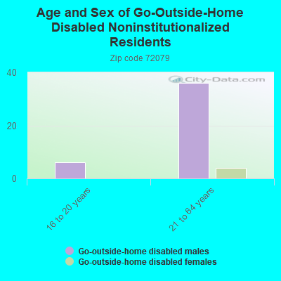 Age and Sex of Go-Outside-Home Disabled Noninstitutionalized Residents