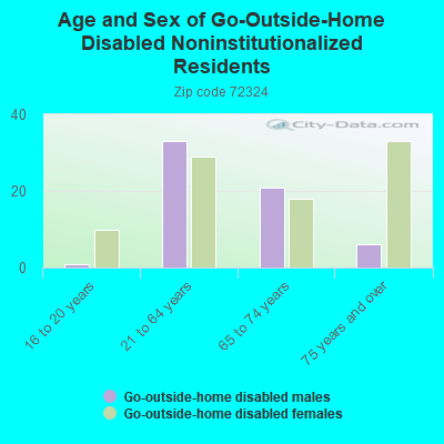 Age and Sex of Go-Outside-Home Disabled Noninstitutionalized Residents