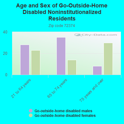 Age and Sex of Go-Outside-Home Disabled Noninstitutionalized Residents