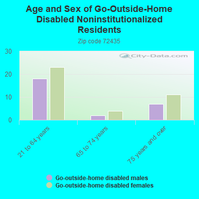 Age and Sex of Go-Outside-Home Disabled Noninstitutionalized Residents