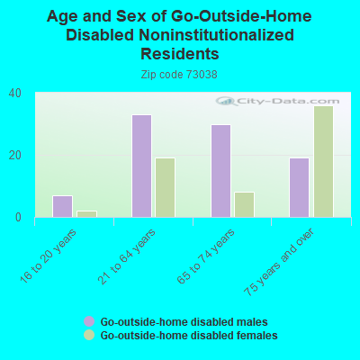 Age and Sex of Go-Outside-Home Disabled Noninstitutionalized Residents