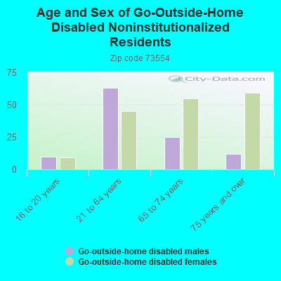 Age and Sex of Go-Outside-Home Disabled Noninstitutionalized Residents