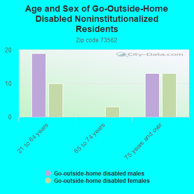 Age and Sex of Go-Outside-Home Disabled Noninstitutionalized Residents