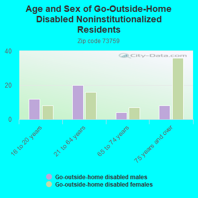 Age and Sex of Go-Outside-Home Disabled Noninstitutionalized Residents