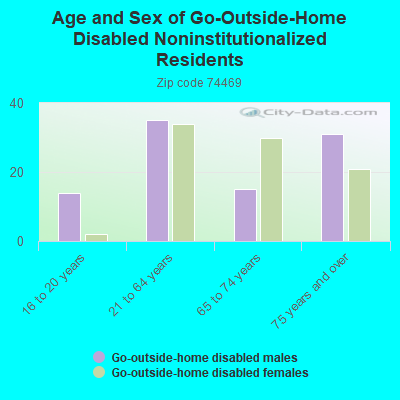 Age and Sex of Go-Outside-Home Disabled Noninstitutionalized Residents