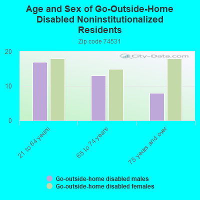 Age and Sex of Go-Outside-Home Disabled Noninstitutionalized Residents