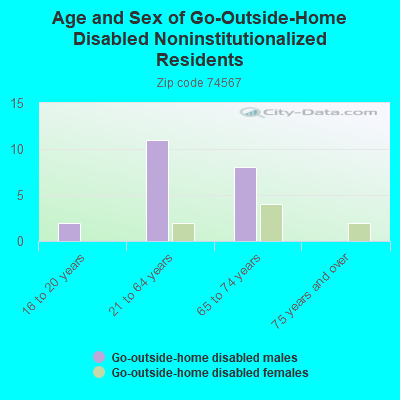 Age and Sex of Go-Outside-Home Disabled Noninstitutionalized Residents